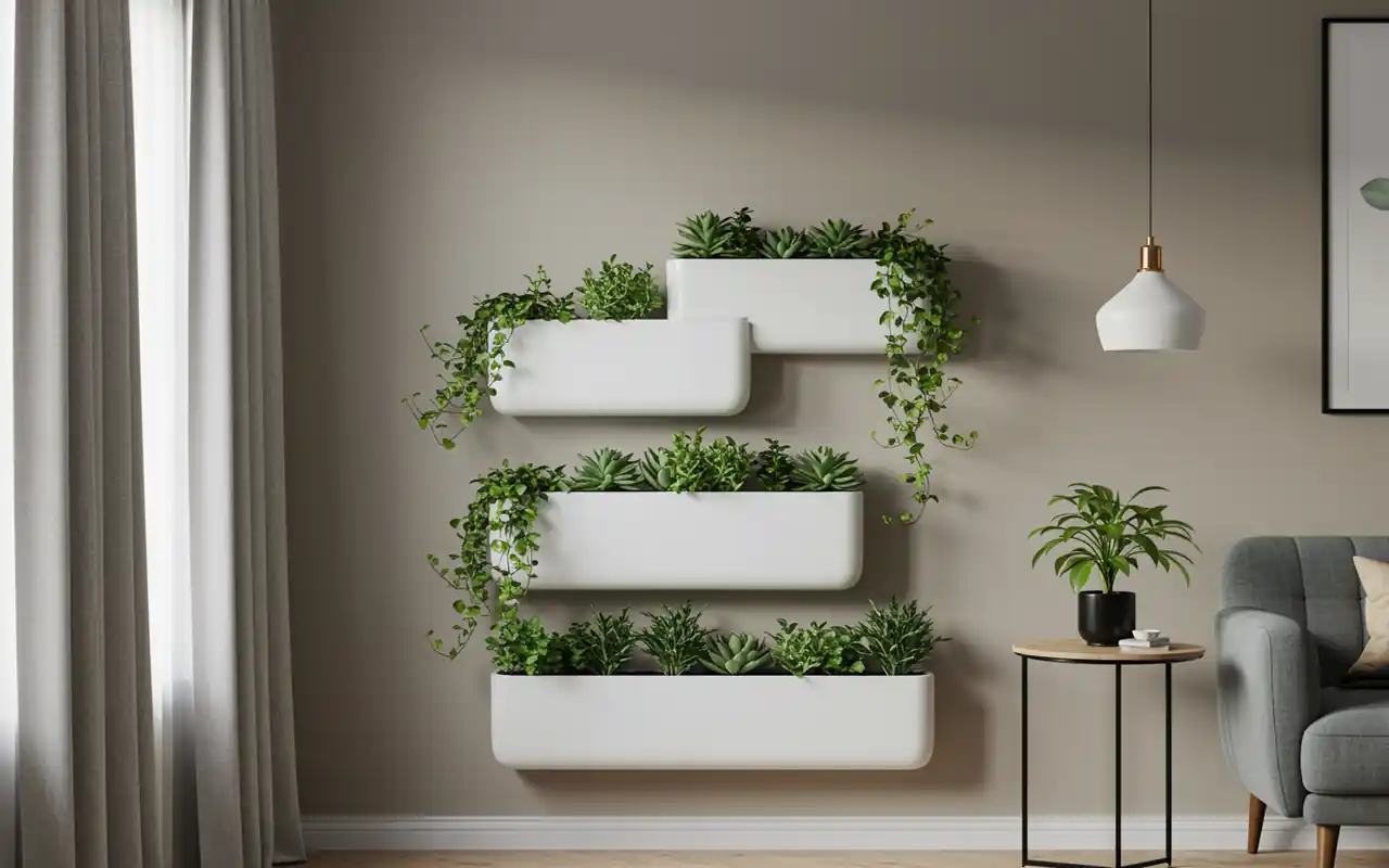 A chic black metal bistro set in a sun-drenched glass-walled nook.