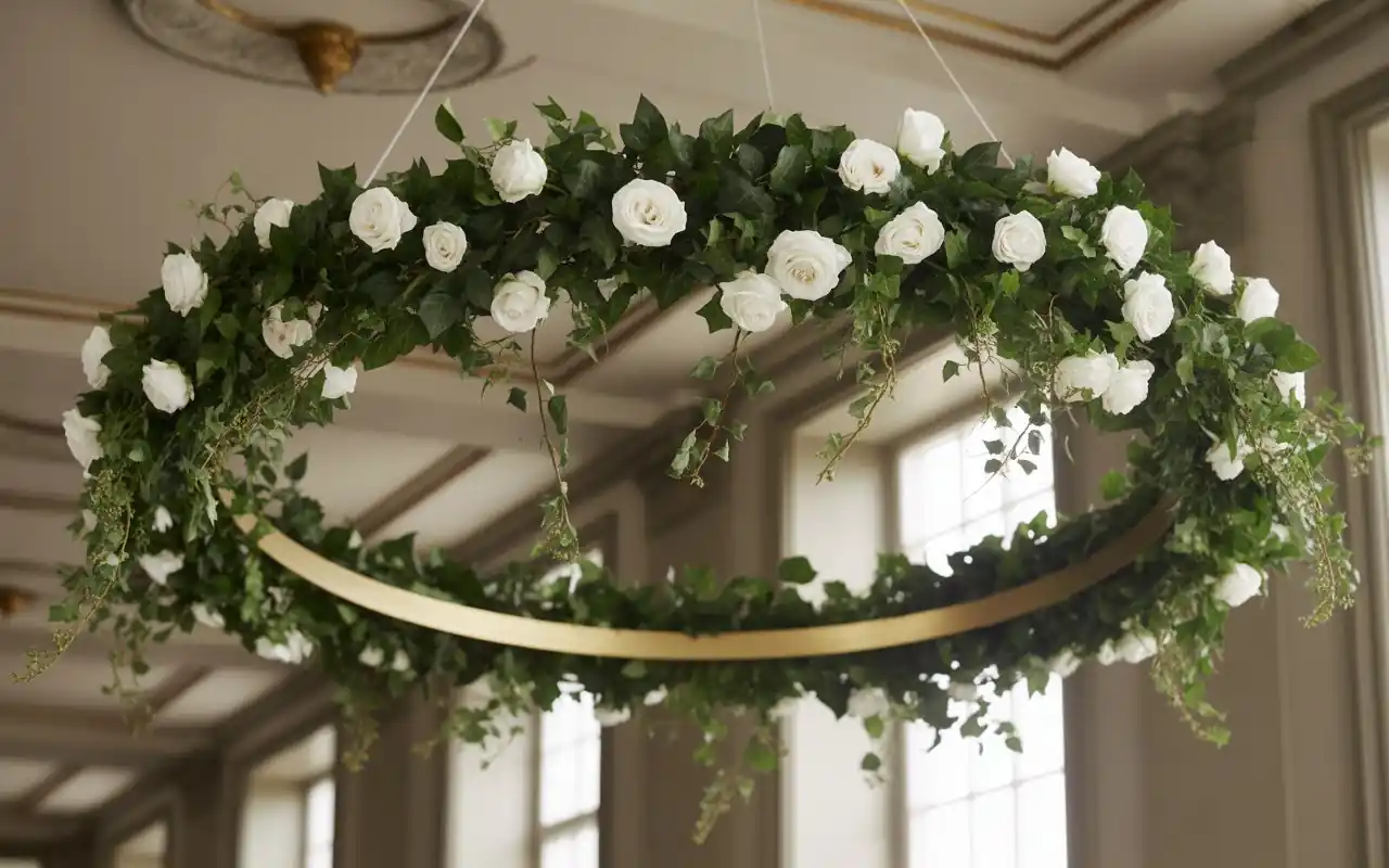 Small terracotta pots with fresh herbs like rosemary and basil arranged as table decor.