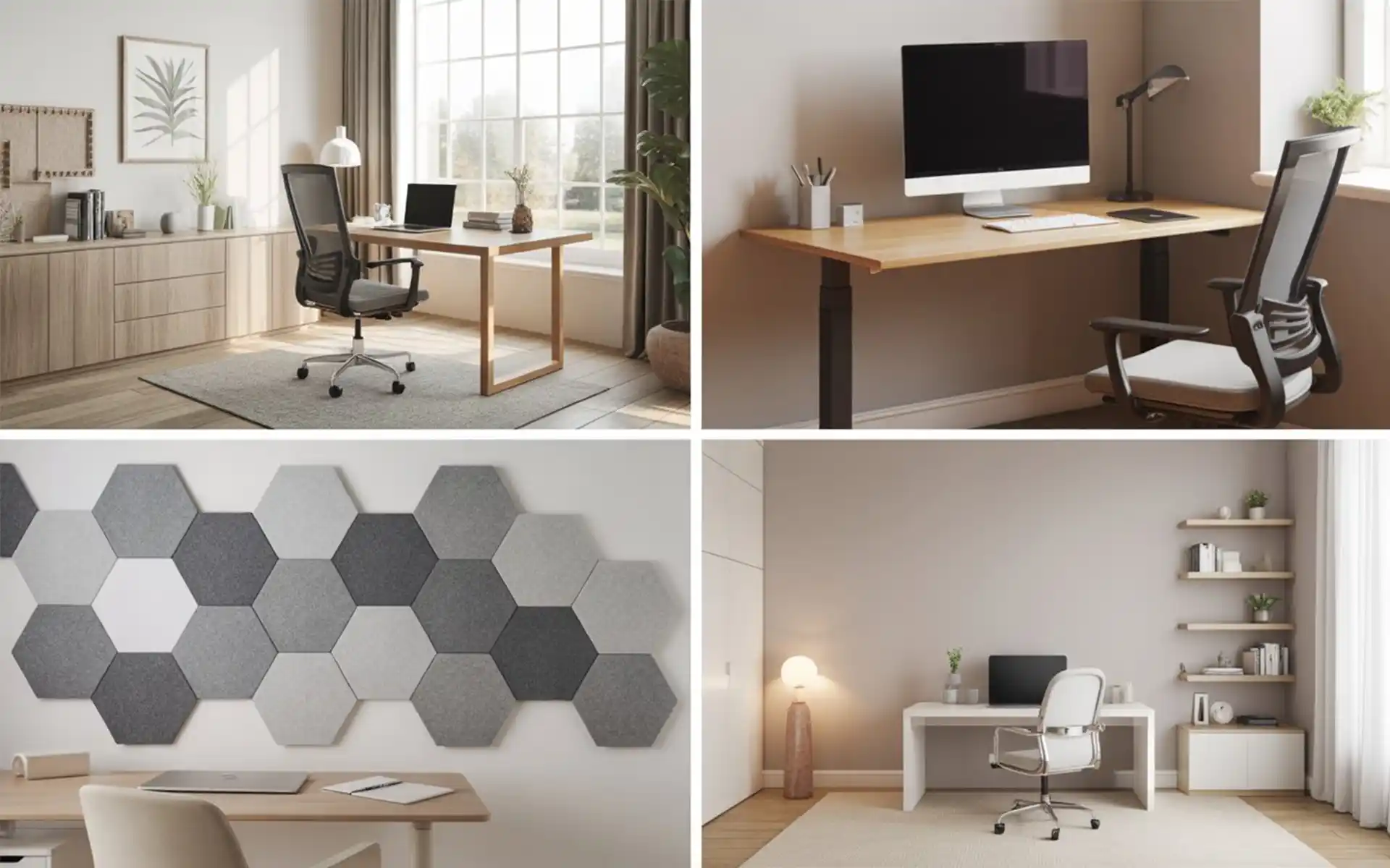 Height adjustable sit-stand desk in a contemporary office setup