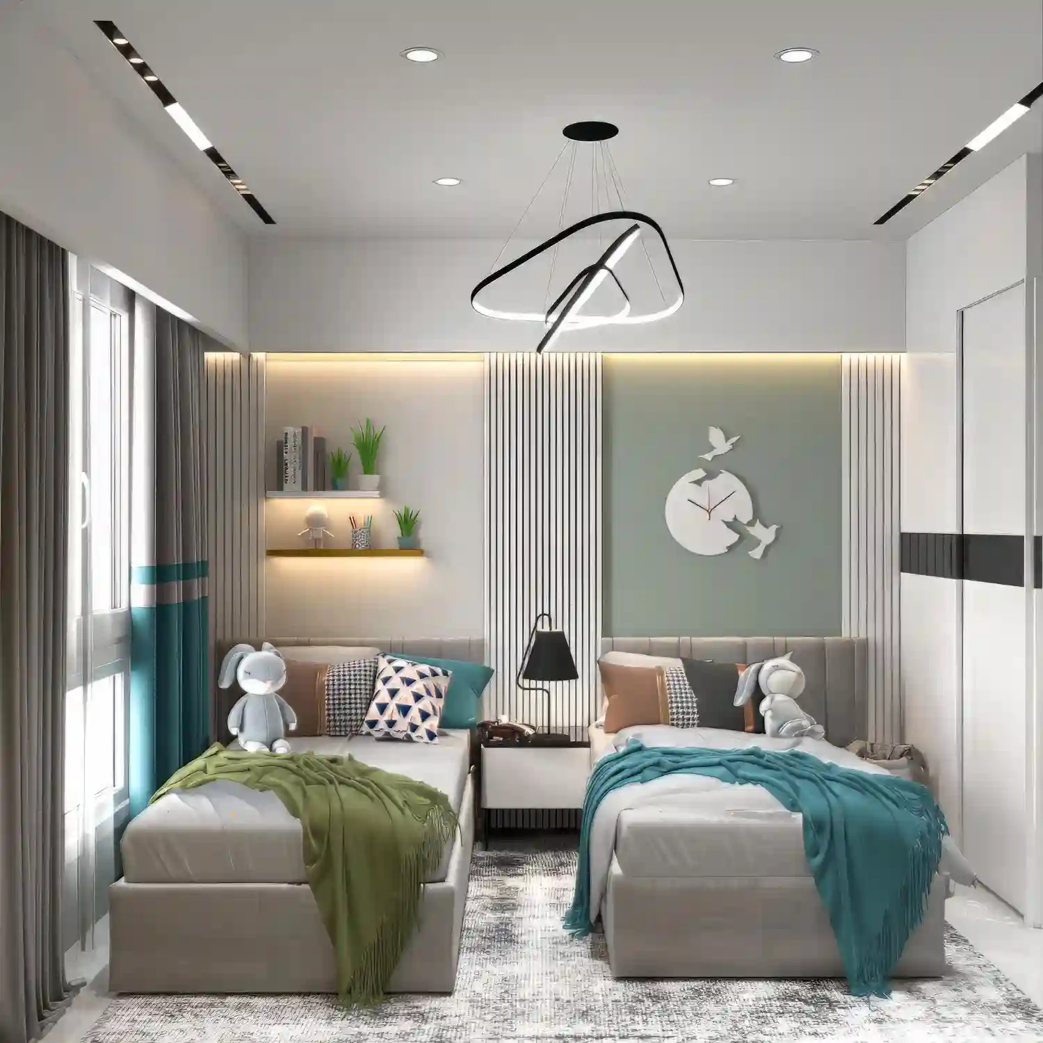 Maximize Vertical Space with Built-In Bunks