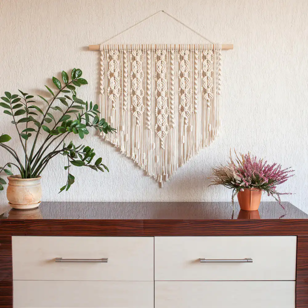 A Woven Wall Hanging or Macrame