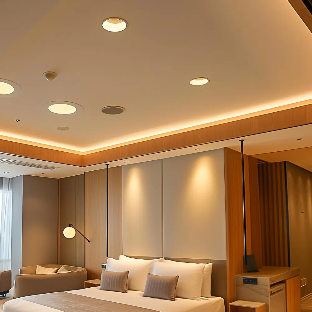 1. Swap the Bright Ceiling Light for a Dimmable Warm Bulb