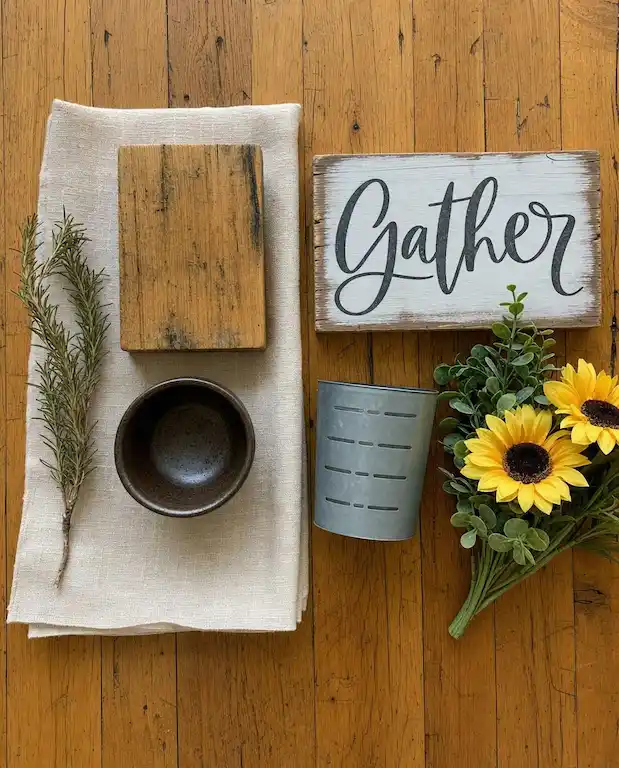 Comparison of refined country farmhouse living room versus over-themed version with shiplap and galvanized metal elements