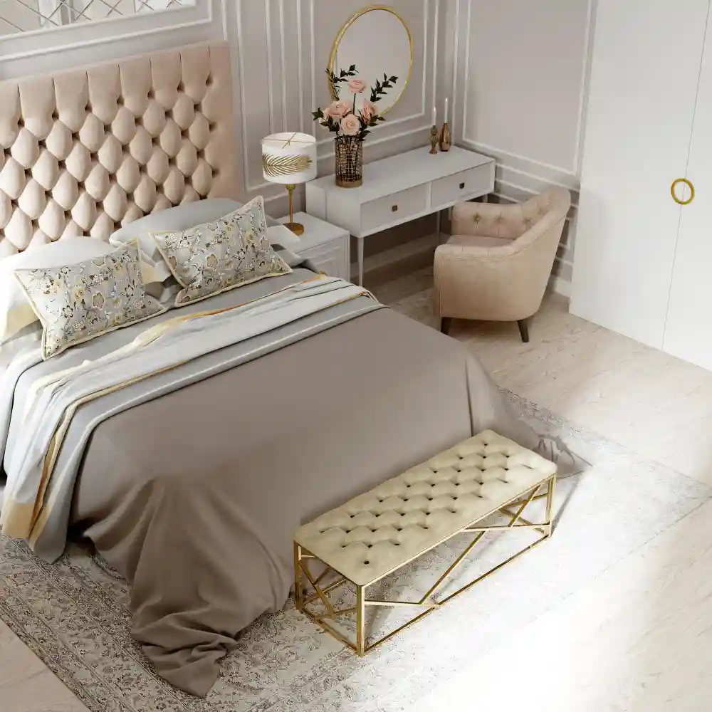 Curved or Arched Upholstered Headboard