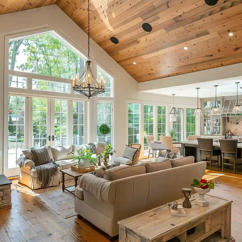 Exposed or Faux Reclaimed Wood Ceiling Beams