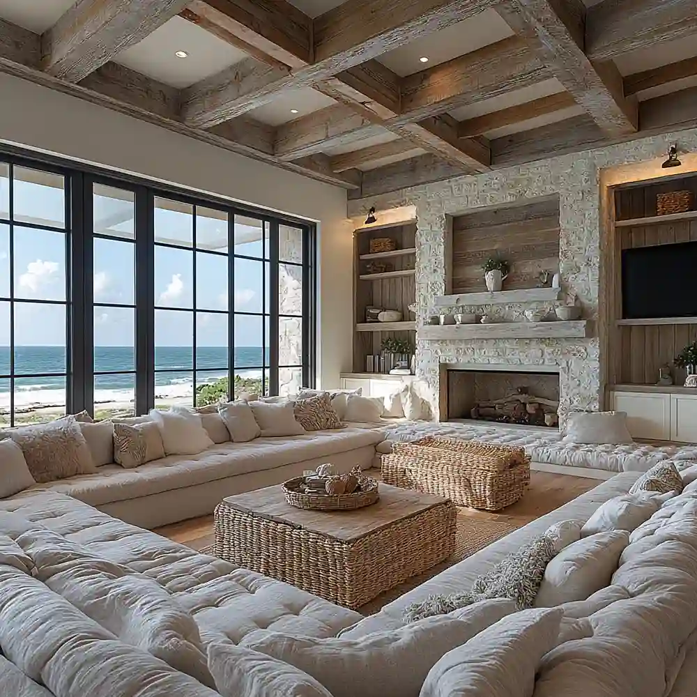 a Modern Coastal Living Room Work