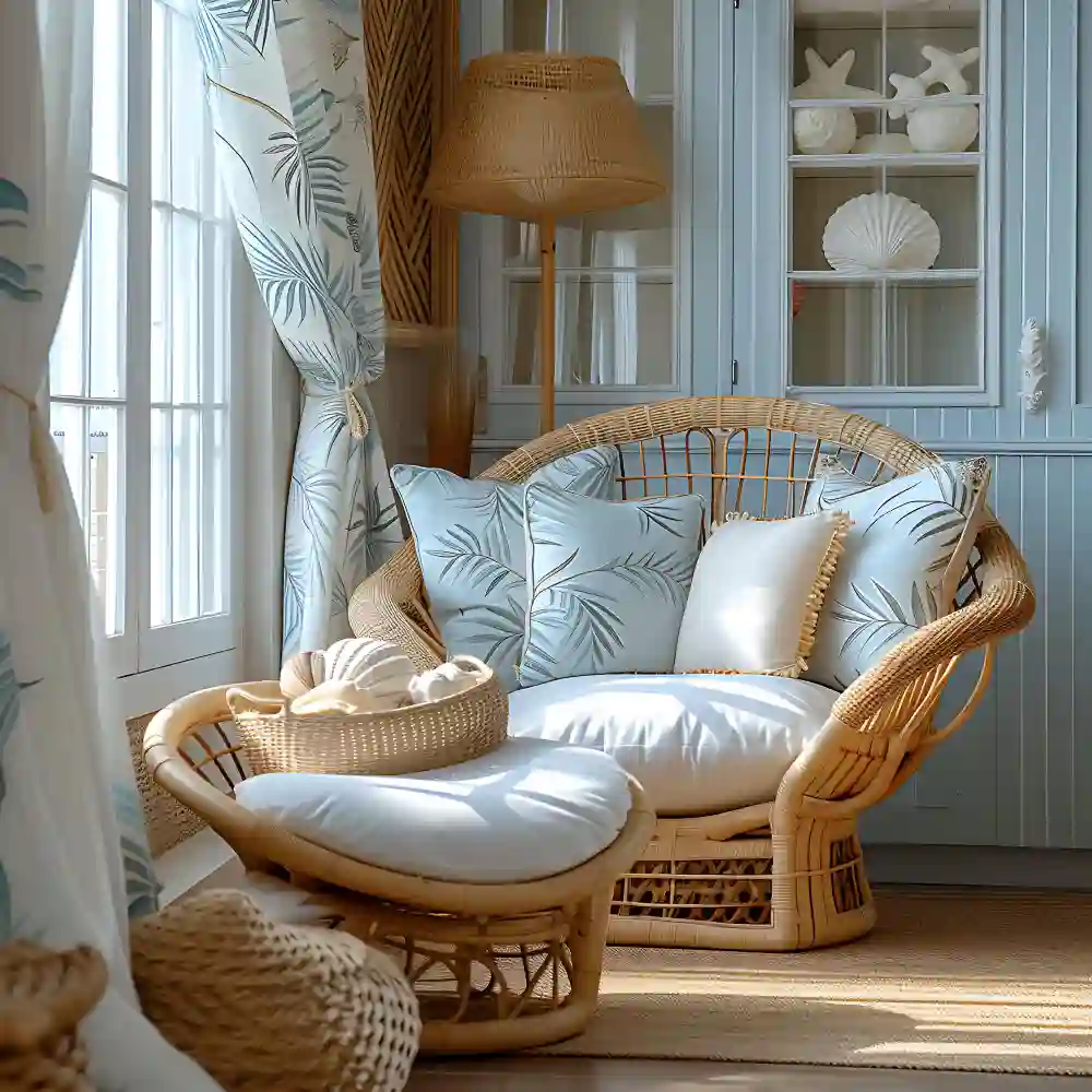 Rattan or Cane Accent Chairs