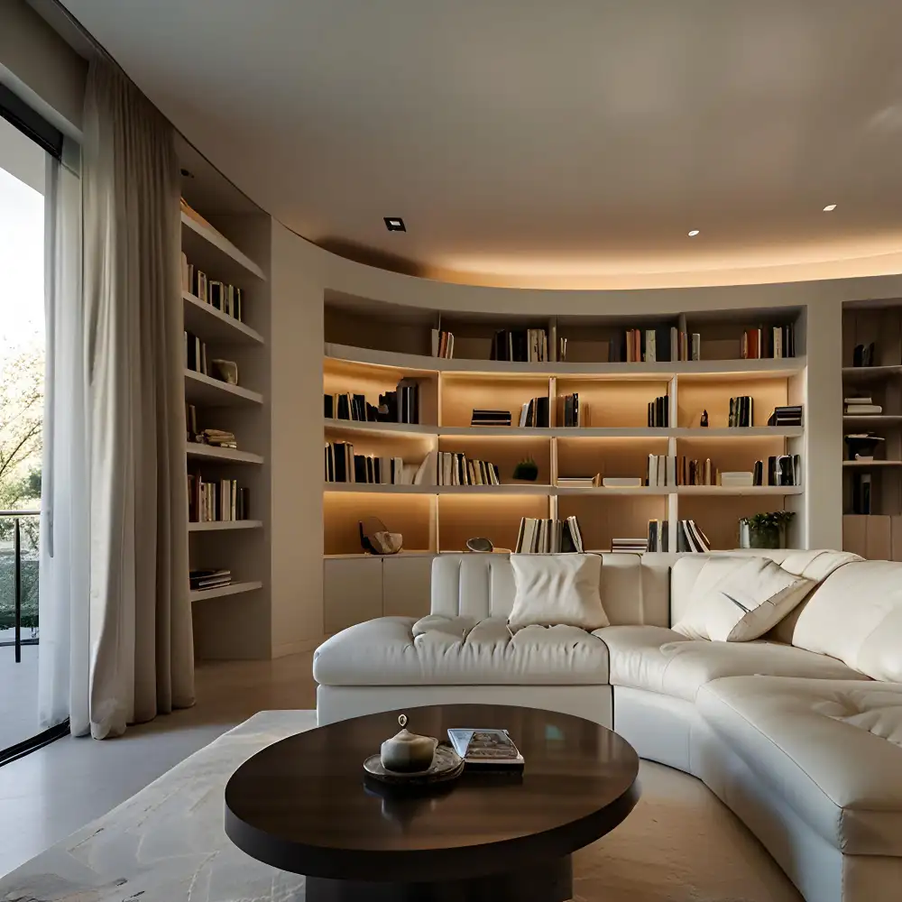 Shelves Inside a Recessed Alcove