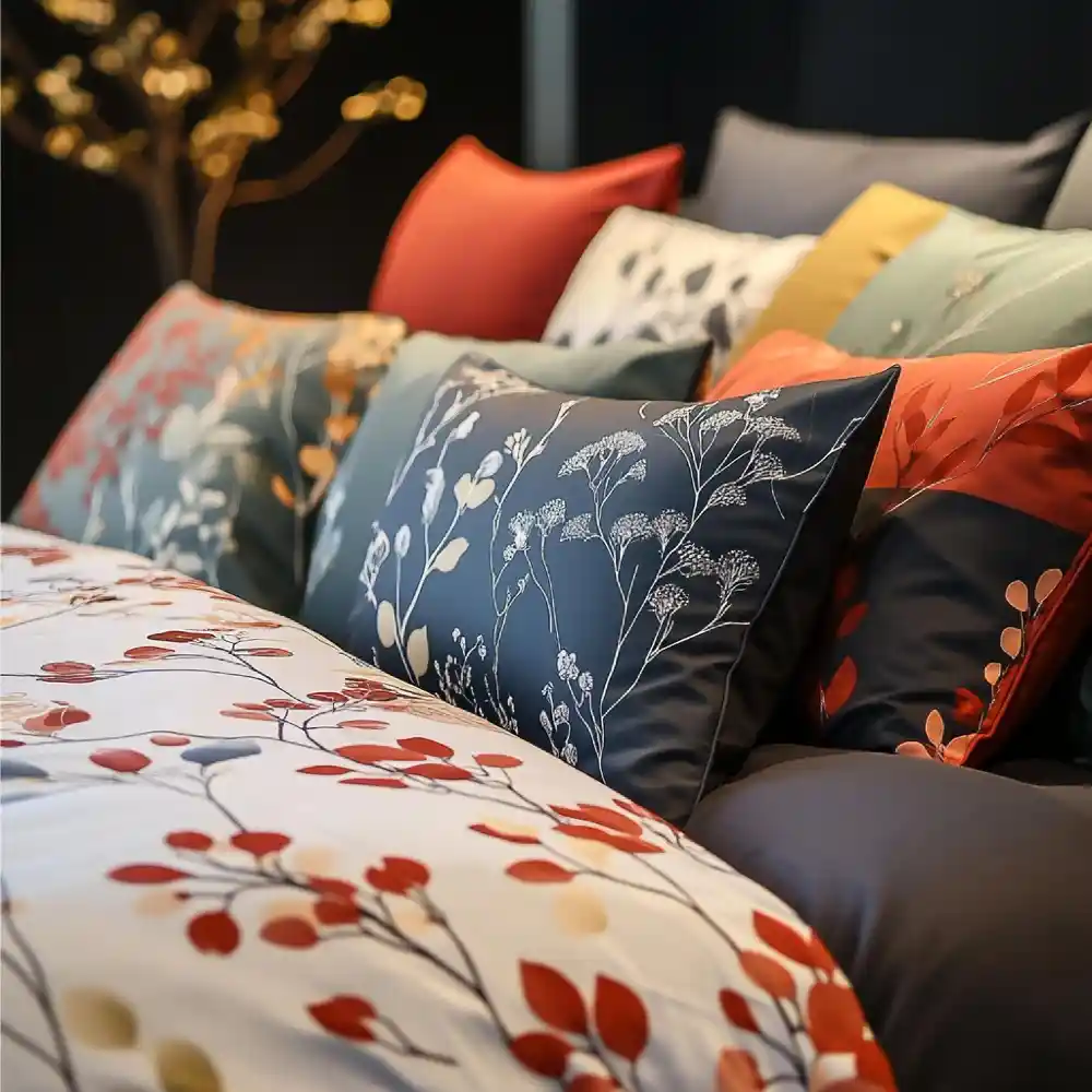How to style a bed like a designer with pillows stacked back to front, Euro shams behind standard shams