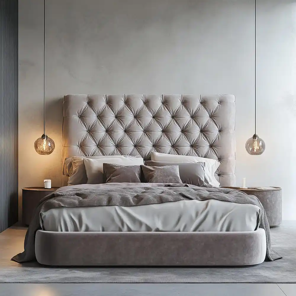 Wingback Headboard With Soft Side Panels