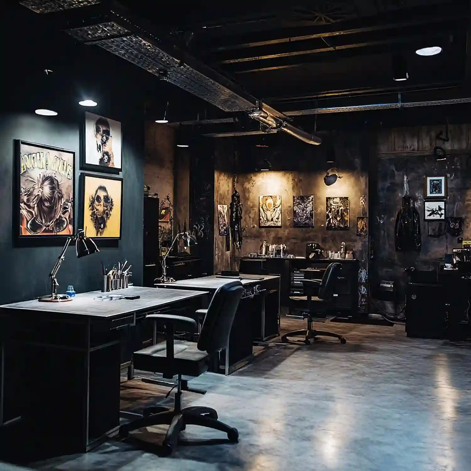 Fifteen industrial man cave ideas shown in one finished room with brick, steel, and leather