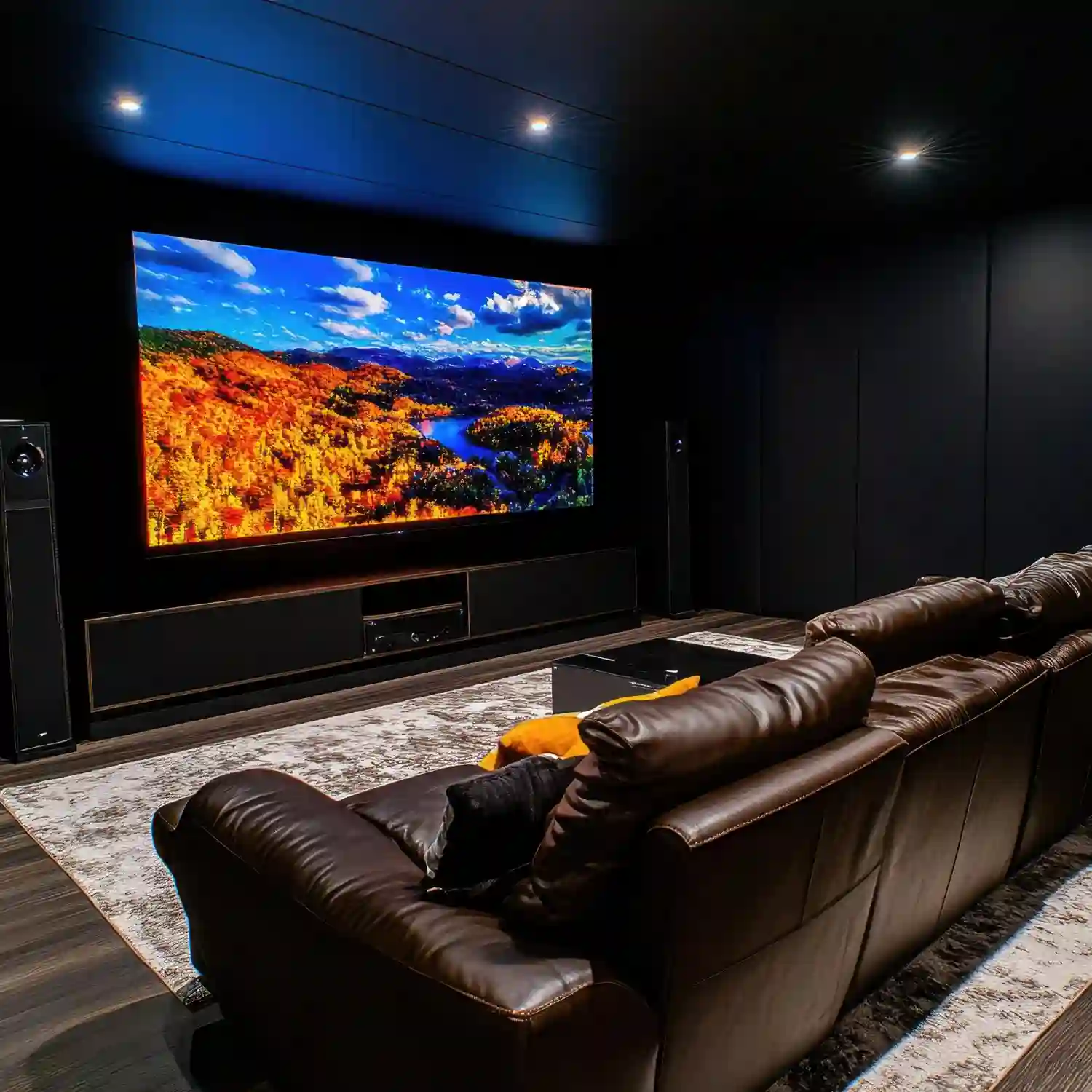 How to build a man cave palette with charcoal paint, walnut wood, cognac leather, warm cream, and matte black metal