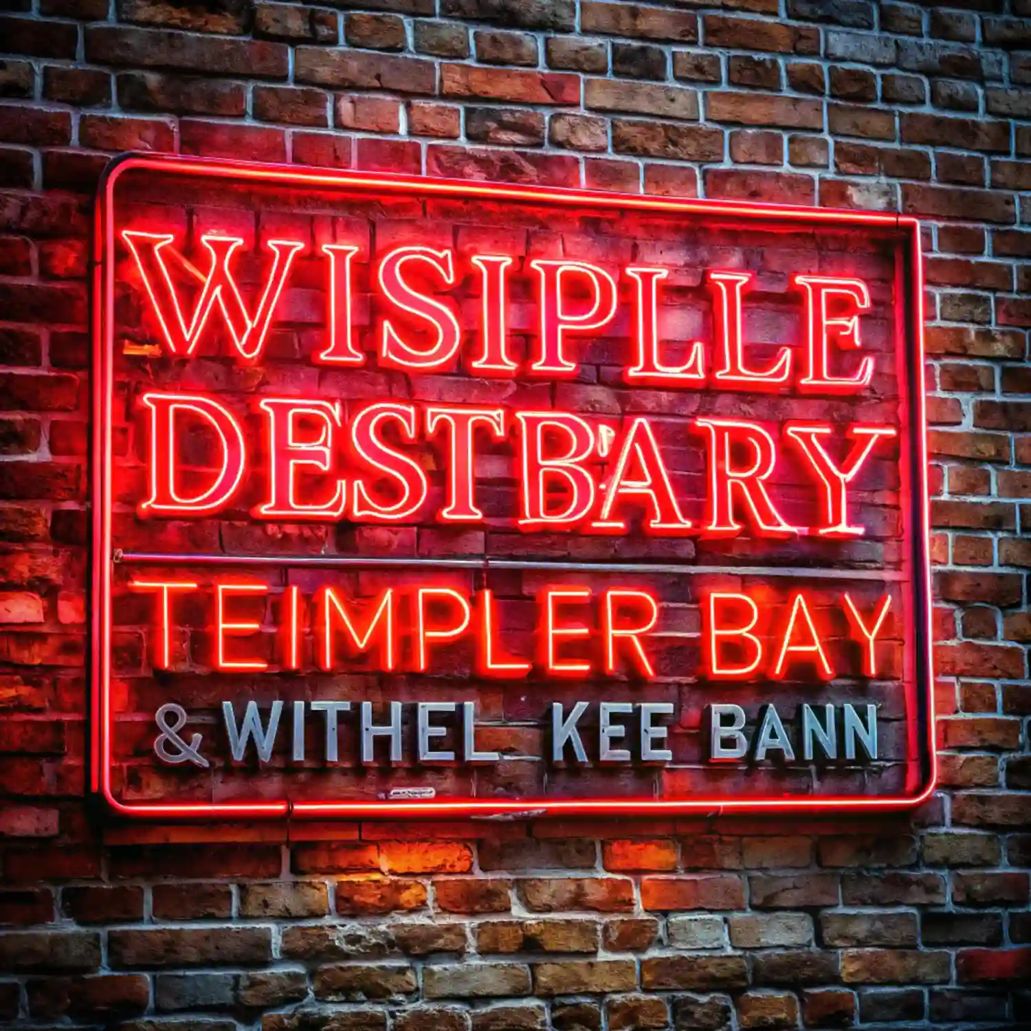 LED neon bar sign glowing warm amber on a dark charcoal accent wall as a man cave decor ideas centerpiece