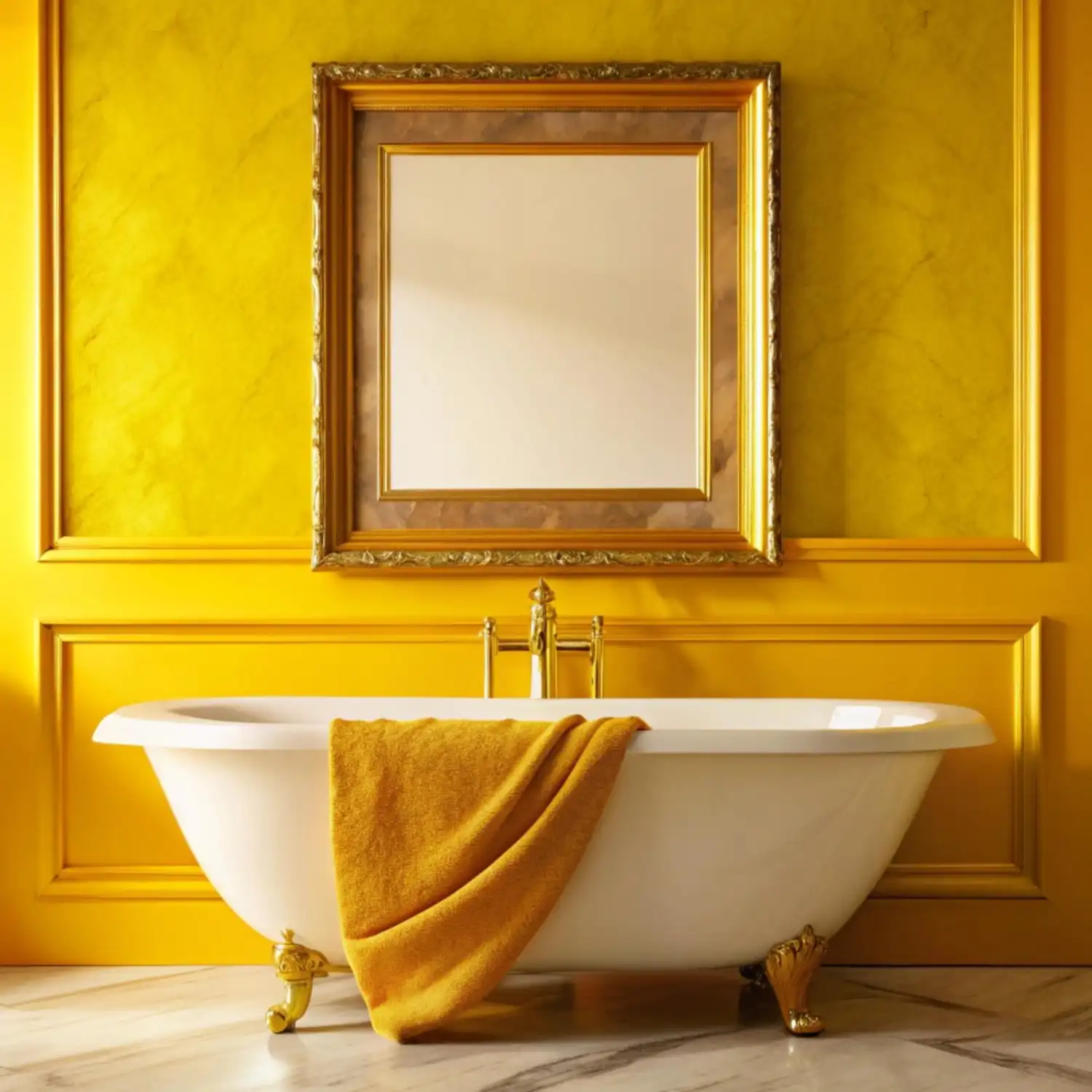 Bathroom showroom display comparing chrome fixtures against warm brushed brass and bronze finishes