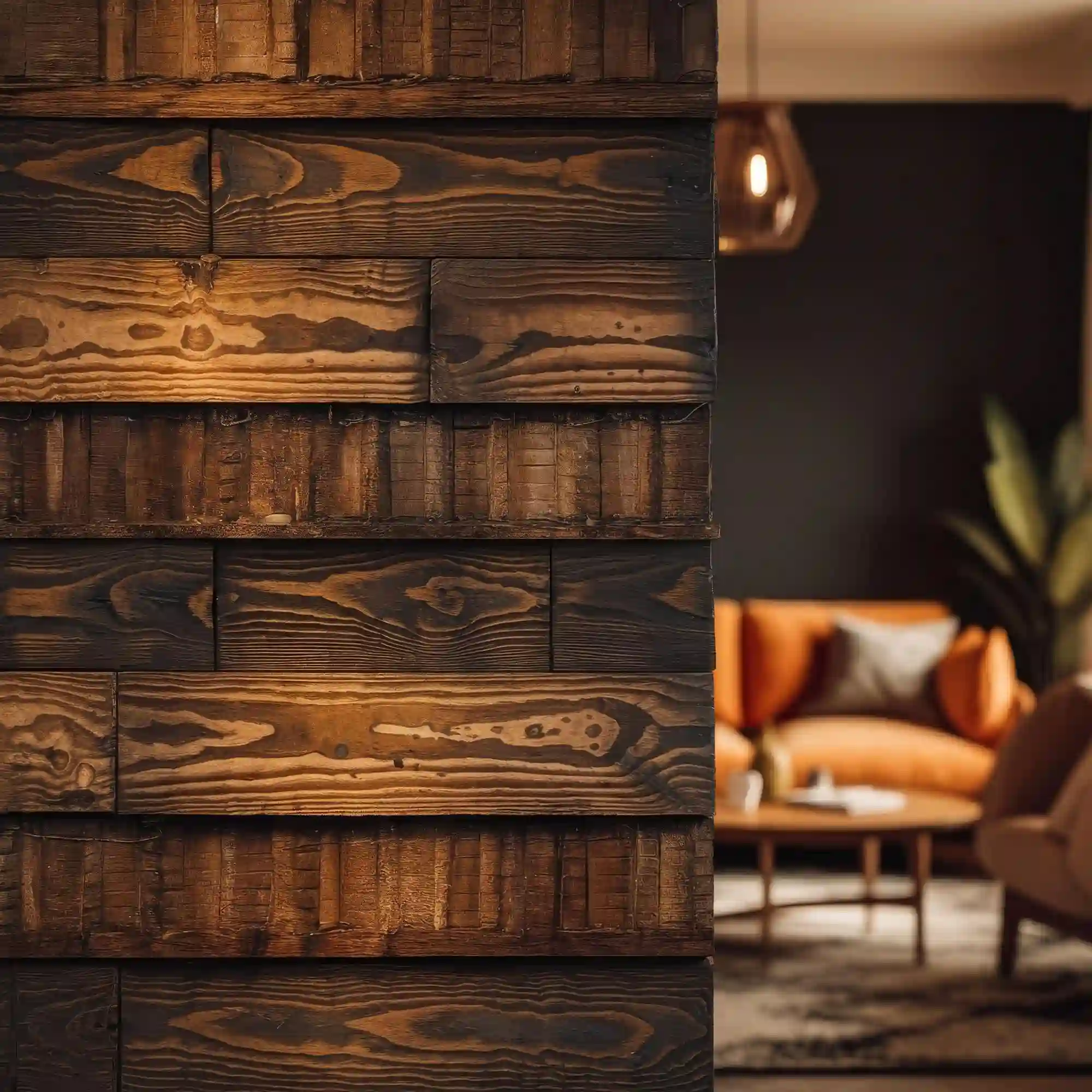 Weathered barn-wood accent wall, one of the best farmhouse man cave ideas for instant warmth