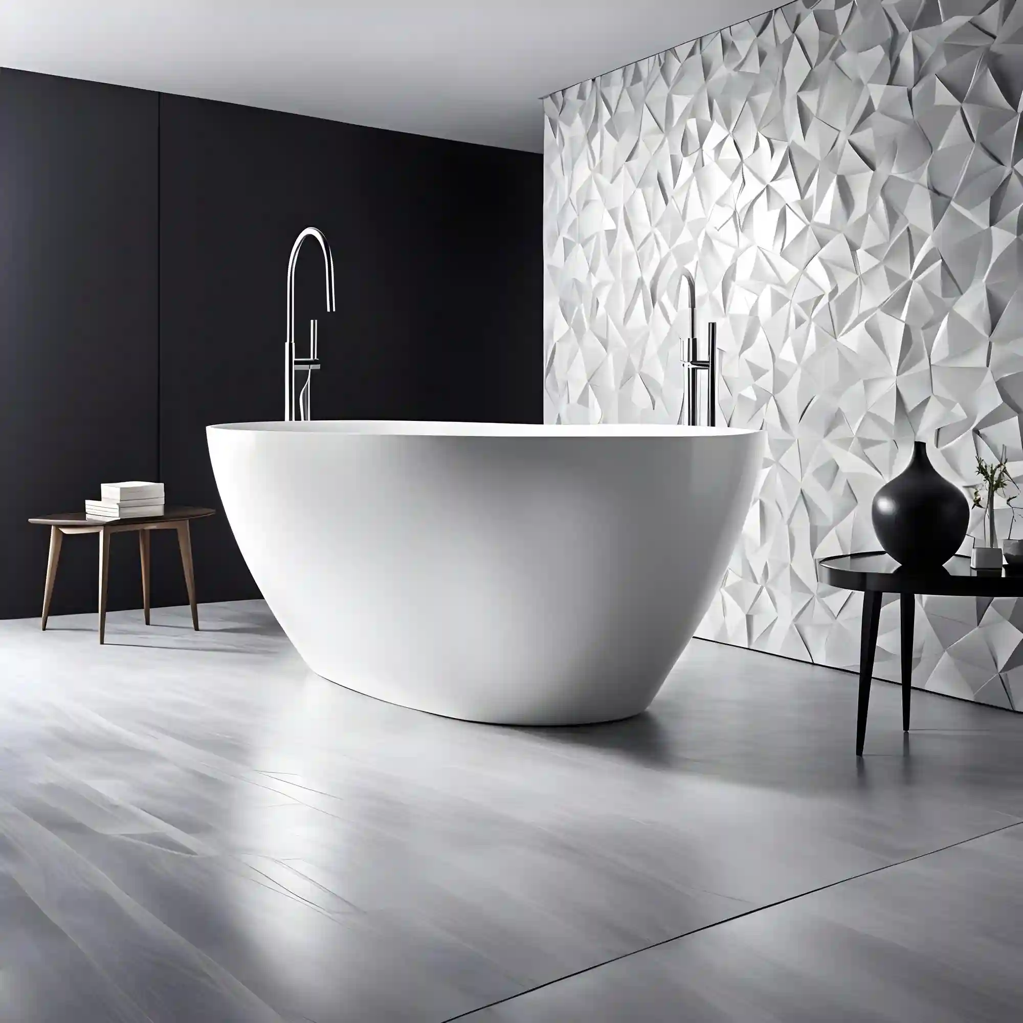Soft white and warm greige bathroom walls with natural daylight and simple trim