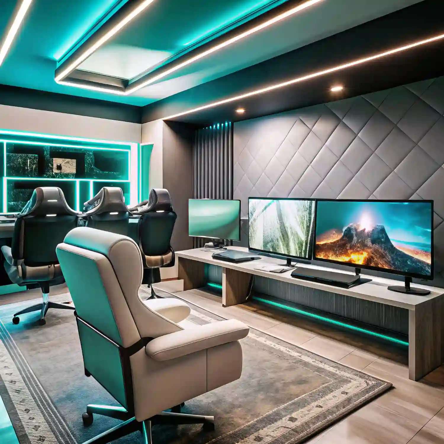 Twelve luxury man cave ideas shown through leather seating, a marble wet bar, and layered brass lighting