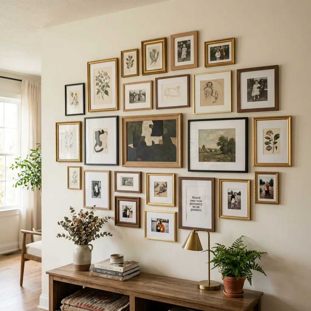 Loose organic cluster of mixed frame sizes=